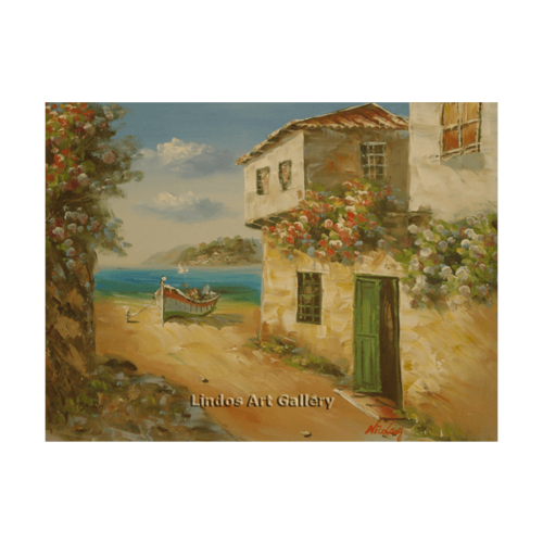 Boat by the Beach Oil Painting