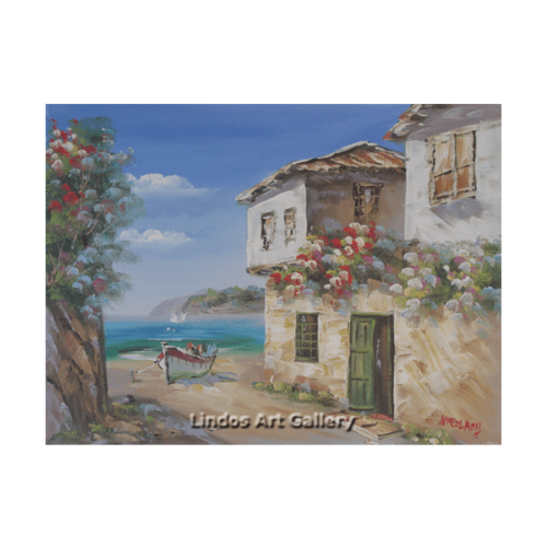 Boat by the Shore Oil Painting