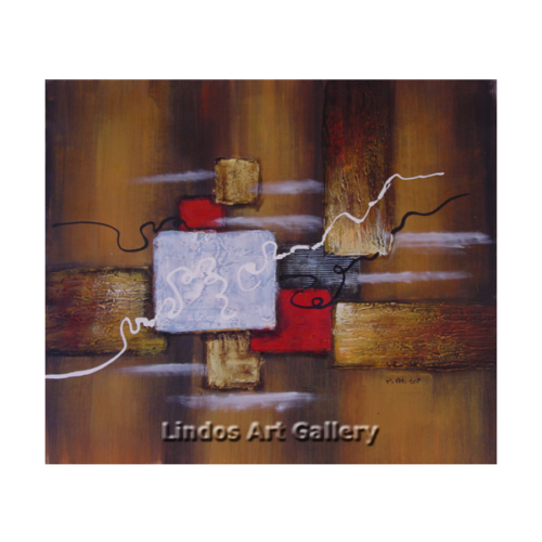 Brown Shades Modern Abstract Textured Painting