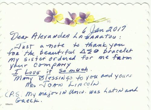 Lindos Gallery Customer Note