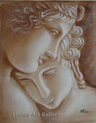 Greek Gods Hug Oil Painting