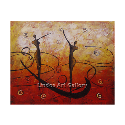 Modern Figures Abstract Textured Painting