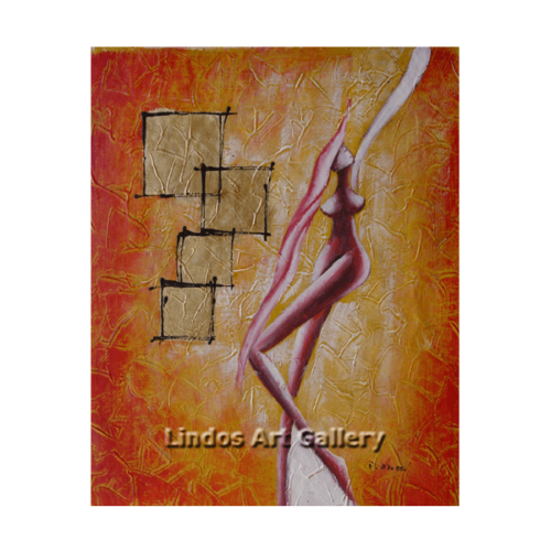 Modern Lady Figure Textured Painting