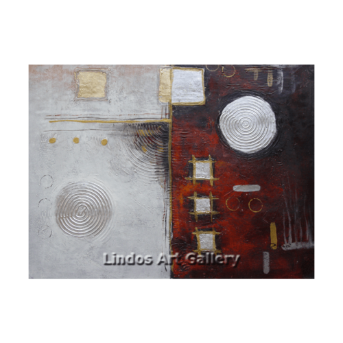 Modern Shapes Abstract Textured Painting