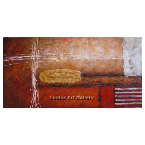 Orange Brown Abstract Textured Painting