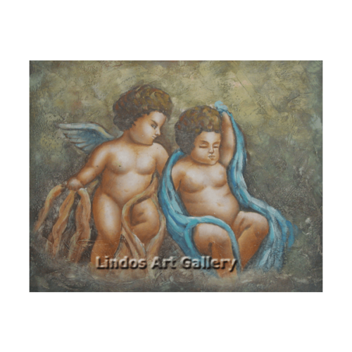 Two Cherubs Angels Painting