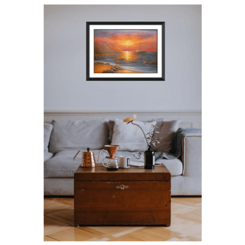 Boat in the Sea Oil Painting
