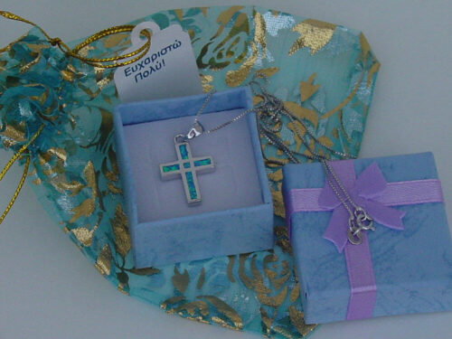 lue Cross Necklace Sterling Silver 925