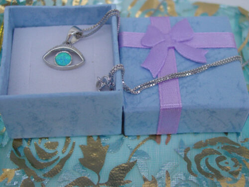 Evil Eye Necklace Sterling Silver 925