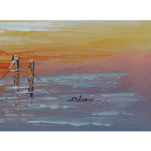 Fishing Boats by the Sea Oil Painting