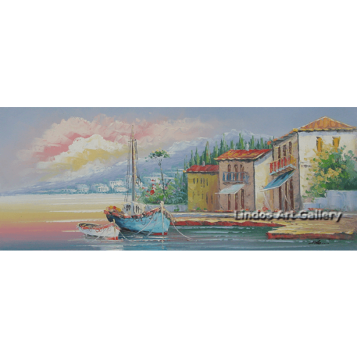 Fishing Boats by the Sea Painting