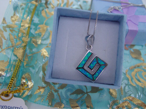Greek Key Necklace Silver 925