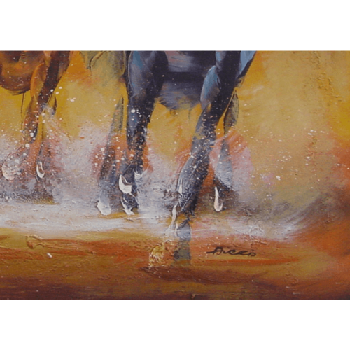 Racing Horses Oil Painting