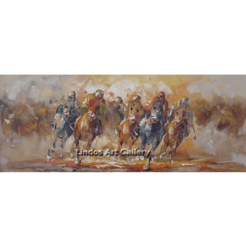 Racing Horses Oil Painting