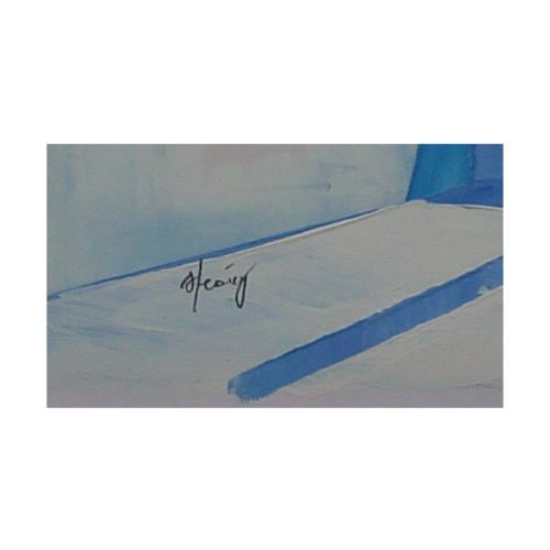 Santorini Blue Church Painting