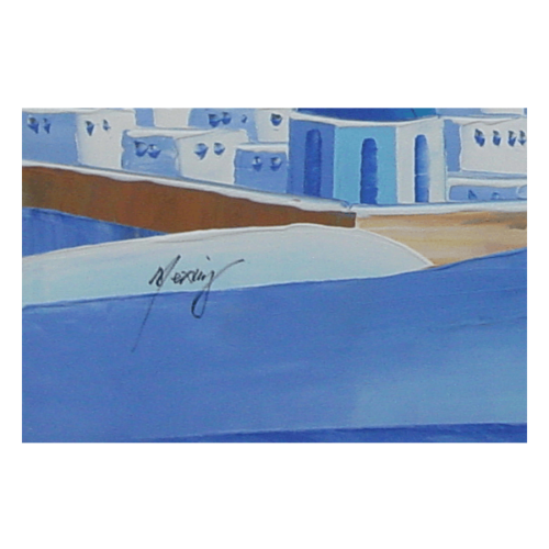 Santorini Blue Churches Painting