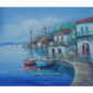 Two Boats in Harbour Oil Painting