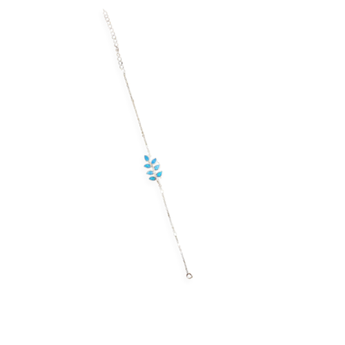 Blue Olive Leaves Bracelet