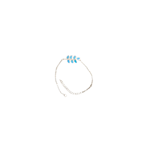 Blue Olive Leaves Bracelet