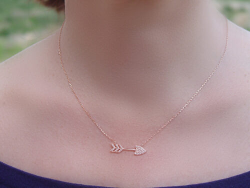 Arrow Rose Gold Necklace