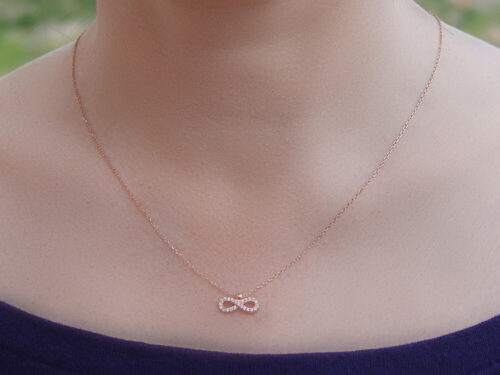 Infinity Rose Gold Necklace