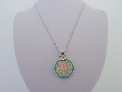Phaistos Disc Blue Necklace