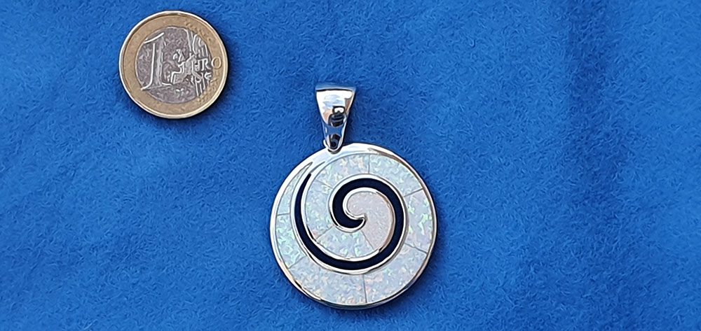 Cork Necklace With Closed Greek Spiral Pendant