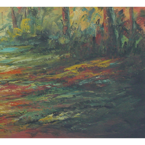 Walk in the Forest Oil Painting