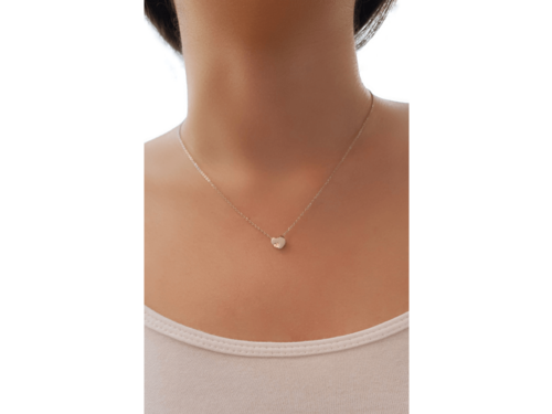Heart Necklace Silver 925 with Zircon