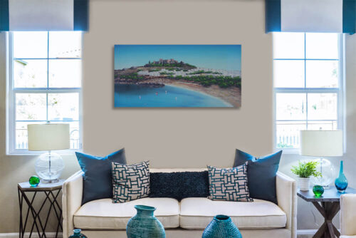 Lindos Blue Sky and Acropolis Oil Painting