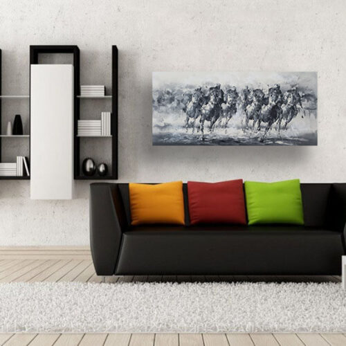 Racing Horses with Jockeys Oil Painting