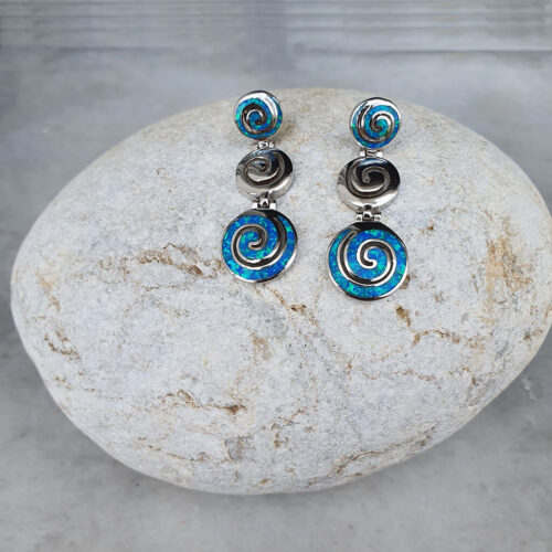 Silver Earrings fom Lindos, Greece