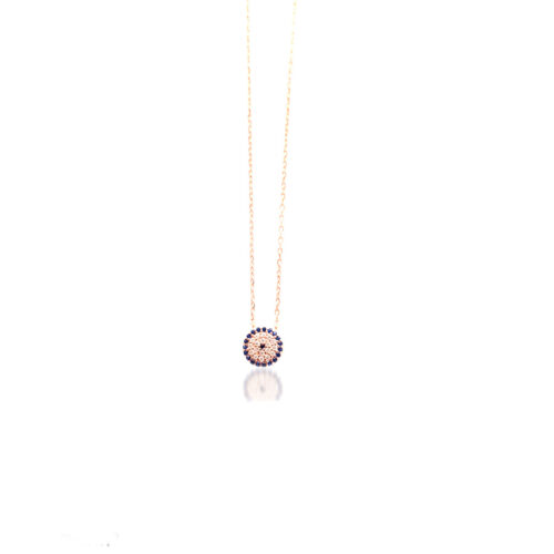 Evil Eye Rose Gold Necklace