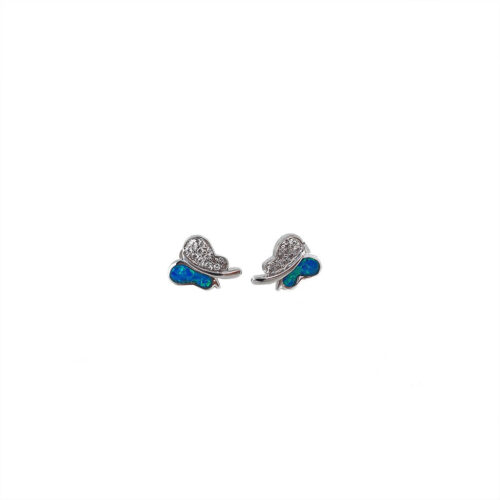 Butterfly Earrings Silver Studs