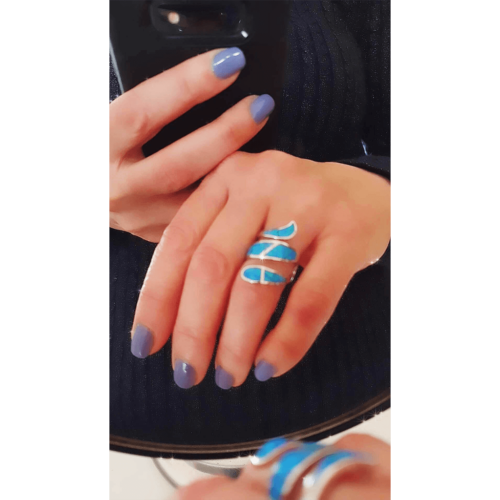 Big Blue Swirl Ring