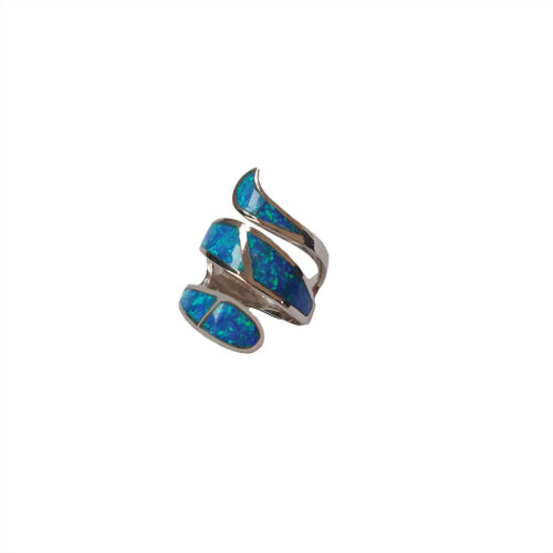Big Blue Swirl Ring