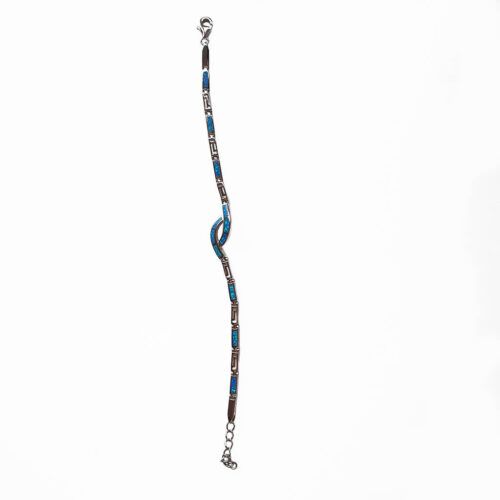Greek Key Blue Bracelet