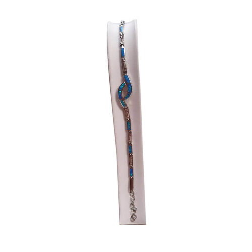 Greek Key Blue Bracelet