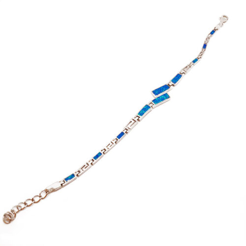 Greek Key Blue Bracelet