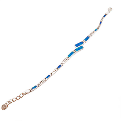 Greek Key Blue Bracelet