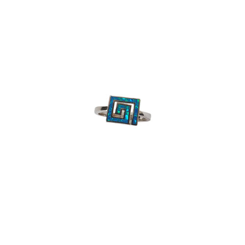 Greek Key Square Ring