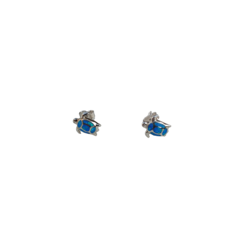 Blue Turtle Stud Earrings