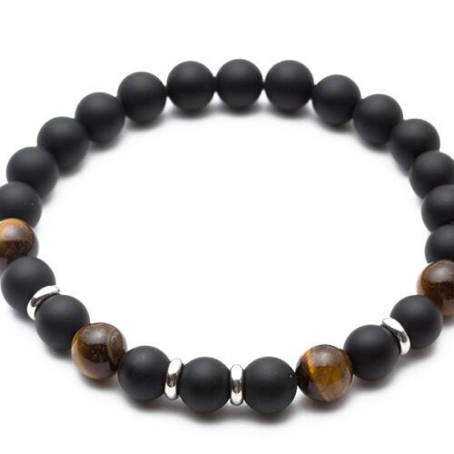 Black Agate Tiger eye Bracelet