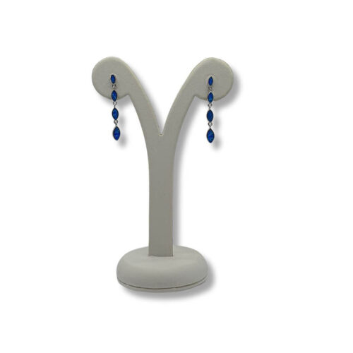 Blue Leaflet Earrings