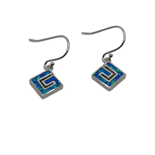 Greek Key Hanging Earrings