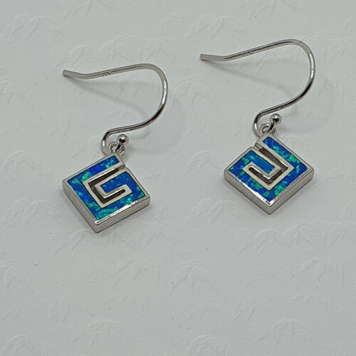 Greek Key Hanging Earrings