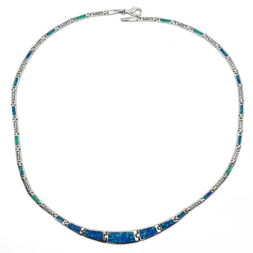 Greek Key Silver Necklace