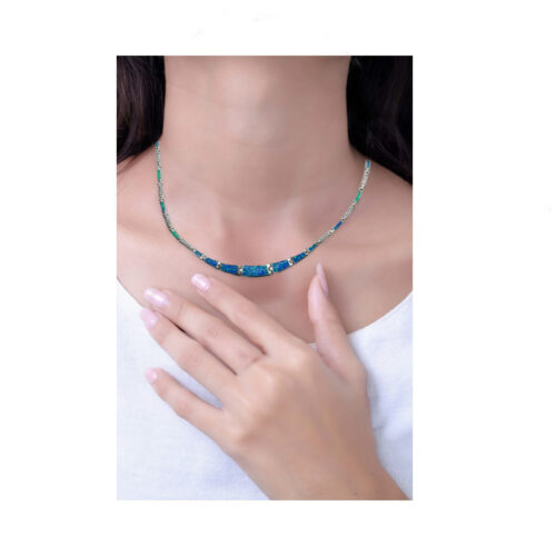 Greek Key Silver Necklace